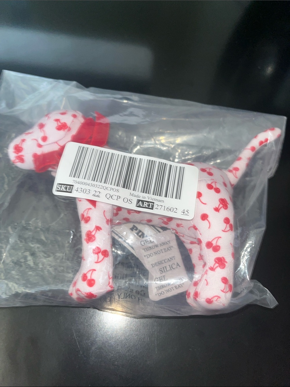 Pink Victoria’s Secret Pink Dog in Cherries